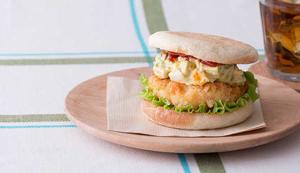 エビカツのマフィンバーガー