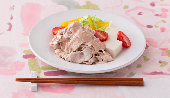 クルミだれの豚しゃぶサラダ