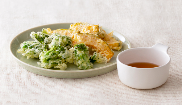 かぼちゃと菜の花の天ぷら