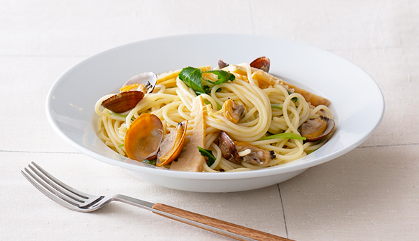 あさりとたけのこのパスタ