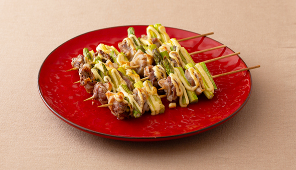 豚肉とアスパラの串焼き