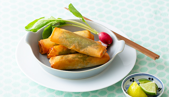 長芋と明太子の春巻き