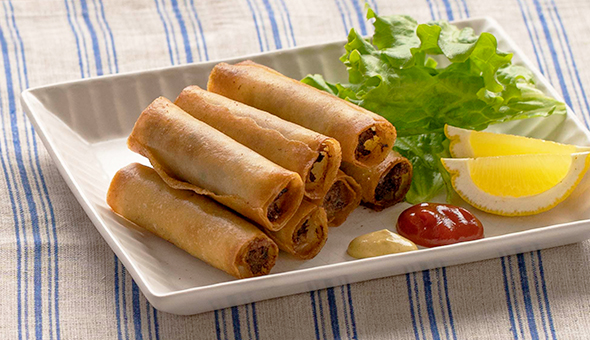 春巻きで！パリパリ自家製ソーセージ