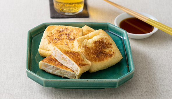 油揚げの玉ねぎ詰め