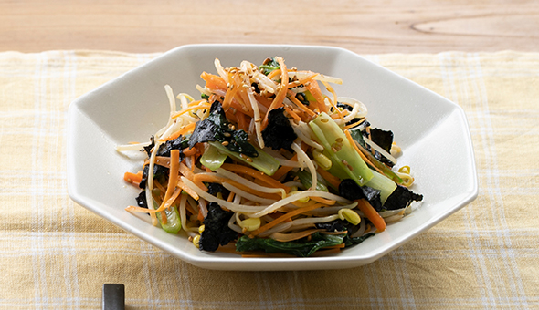 豆もやしと小松菜のレンチンナムル