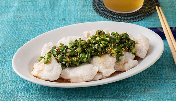 水晶鶏のニラがけ