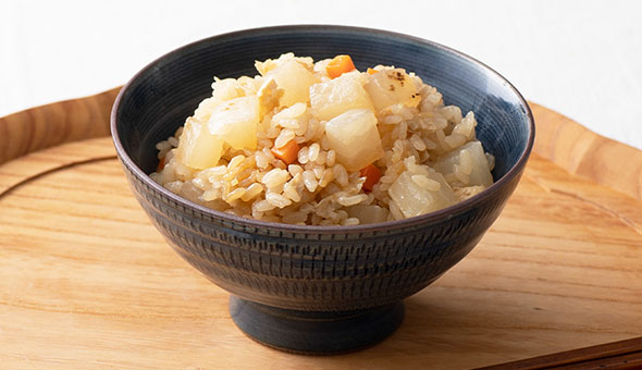 大根の炊きこみご飯