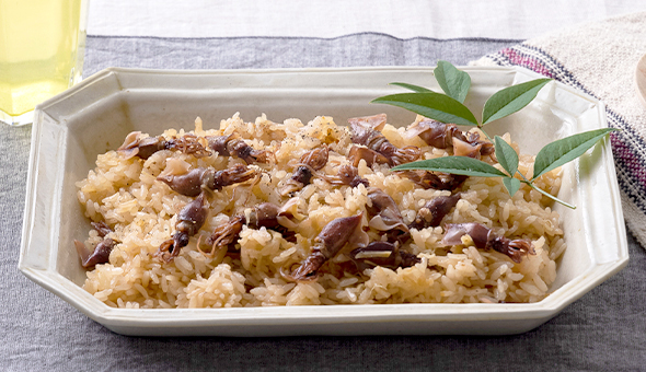 ホタルイカの炊き込みご飯