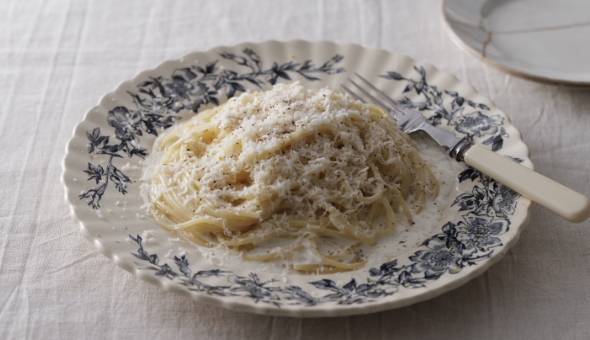 帆立のレモンクリームパスタ