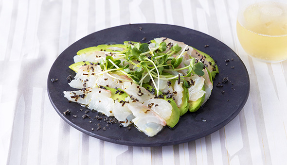 白身魚の和風カルパッチョ