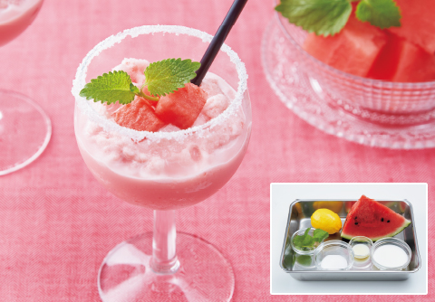 ひんやりシャリシャリ♪見た目もスイート♡スイカのフローズンソルティドッグ風