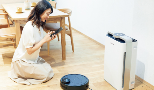 お掃除ロボットで留守中にお掃除らくらく完了!