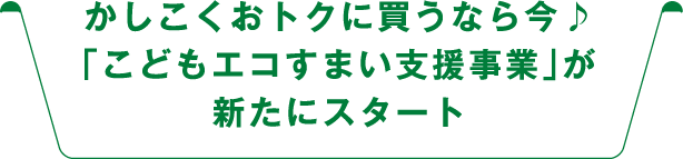 かしこくおトクに買うなら今♪「こどもエコすまい支援事業」が新たにスタート
