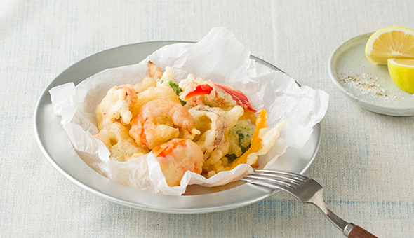 野菜とシーフードのフリット