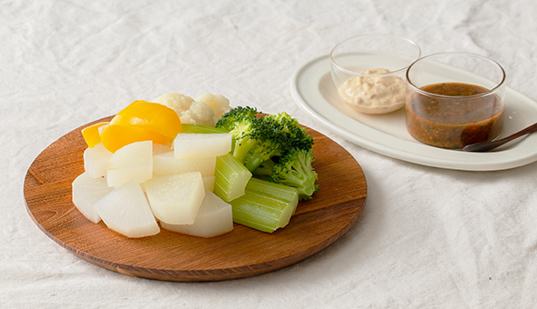 蒸し野菜のサラダ
