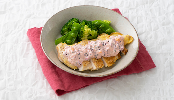 鶏のピカタ和風タルタルがけ