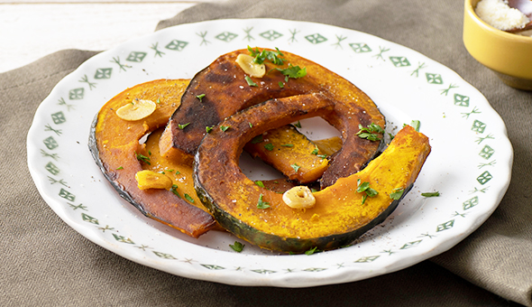 かぼちゃの焦がしバター炒め