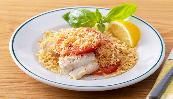 アジのソテー・カリカリトマトソース