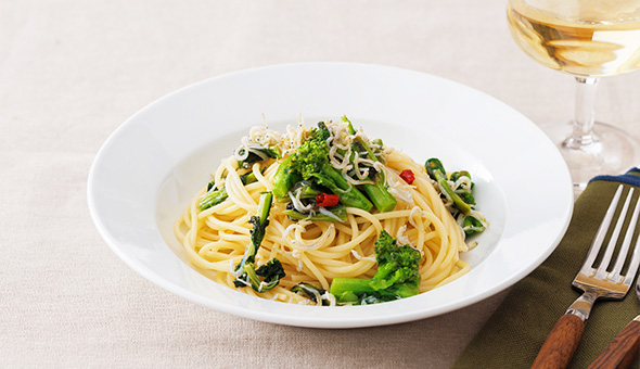 菜の花とじゃこのパスタ