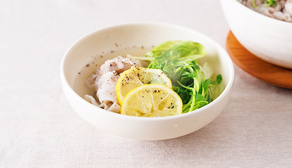 豚肉とレタスのレモンしゃぶしゃぶ