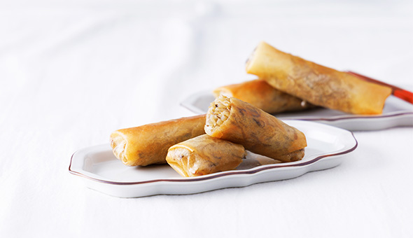 ごぼうと椎茸の春巻き